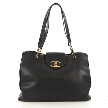 Chanel Model: Vintage Supermodel Weekender Bag Caviar Large Black 41664/17