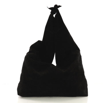 The Row Bindle Knot Hobo Suede Black 416731