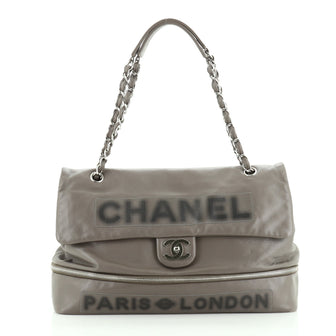 Chanel Paris-London Expandable Flap Bag Leather Large