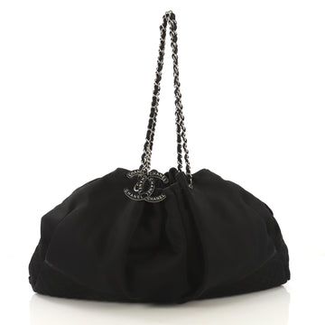 Chanel Model: Melrose Cabas Tote Satin Large Black 41692/115