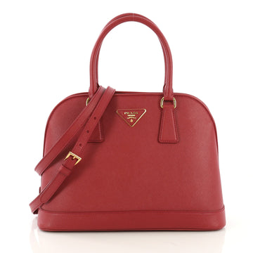 Prada Open Promenade Bag Saffiano Leather Medium Red 41692126