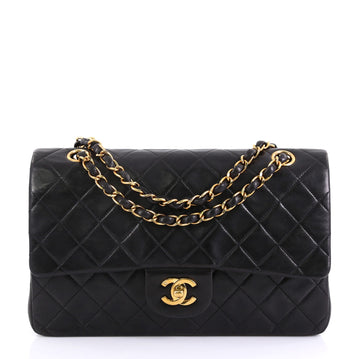 Chanel Vintage Classic Double Flap Bag Quilted Lambskin Black 41692130