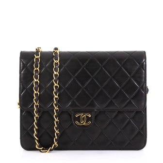 Chanel Vintage Clutch with Chain Quilted Leather Small 41692132