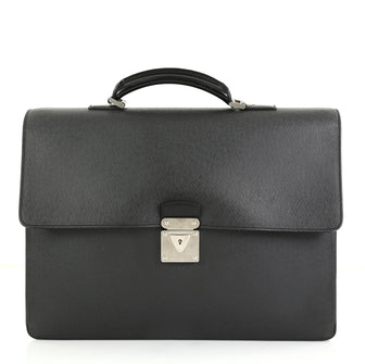 Louis Vuitton Laguito Handbag Taiga Leather Black 41692141