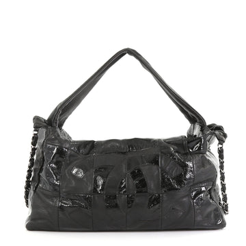 Chanel Brooklyn Hobo Leather Patchwork Black 41692153