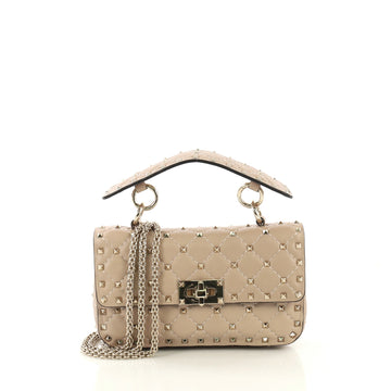 Valentino Rockstud Spike Flap Bag Quilted Leather Small 41692158