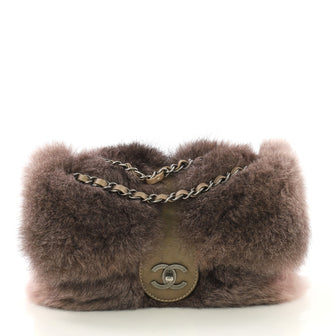 Chanel Fantasy Flap Bag Fur Medium Pink 41692167