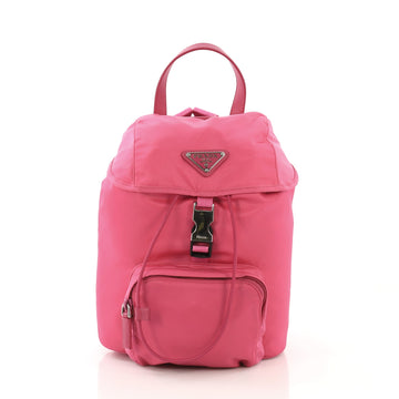 Prada Front Pocket Backpack Tessuto Small Pink 41692173