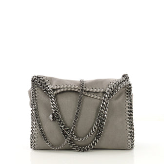 Stella McCartney Falabella Fold Over Crossbody Bag Shaggy Gray 4169217