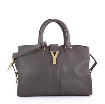 Saint Laurent Chyc Cabas Tote Leather Small Gray 41692182