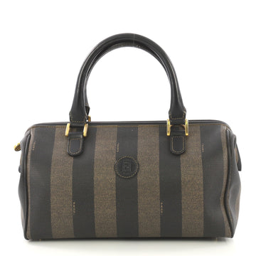 Fendi Vintage Pequin Convertible Boston Bag Coated Canvas Brown 41692188