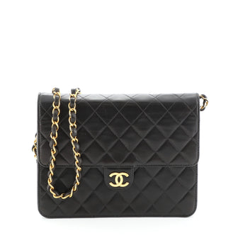 Chanel Vintage Clutch with Chain Quilted Leather Small