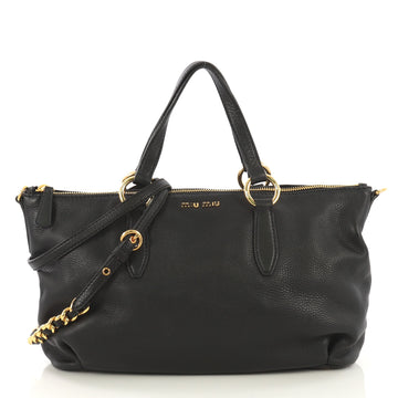 Miu Miu Madras Zip Chain Tote Leather Large - Rebag