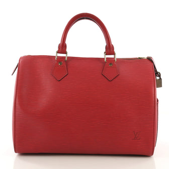 Louis Vuitton Speedy Handbag Epi Leather 30 Red 416923