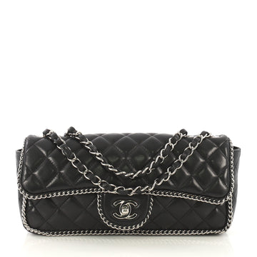 Chanel Model: Madison Chain Around Flap Bag Quilted Lambskin East West Black 41692/46