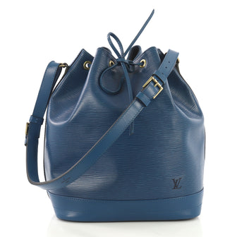 Louis Vuitton Noe Handbag Epi Leather Large Blue 416924