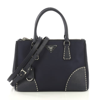 Prada Double Zip Convertible Tote Stitched Tessuto and 4169252