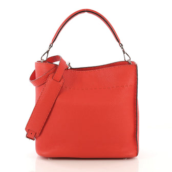Fendi Selleria Anna Bucket Bag Leather Small Red 4169260
