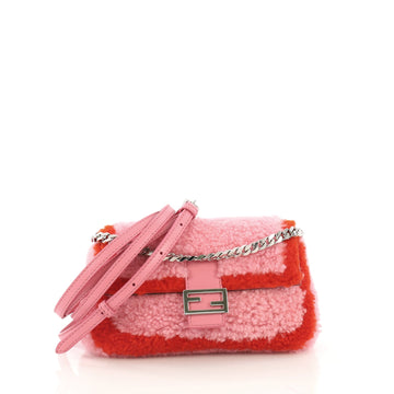 Fendi Baguette Shearling Micro Pink 4169262