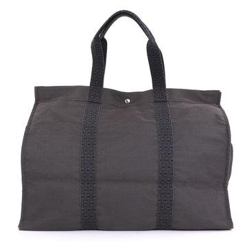 Hermes Fourre Tout Handbag Canvas TGM Gray 4169263