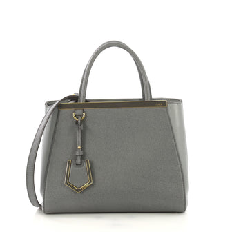 Fendi 2Jours Bag Leather Petite Gray 4169274