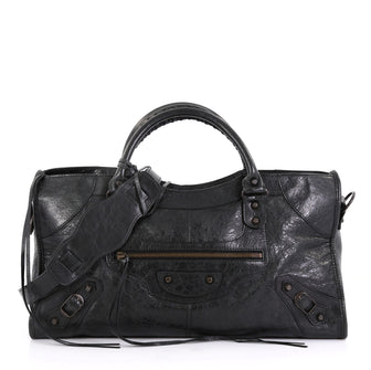 Balenciaga Part Time Classic Studs Bag Leather - Rebag