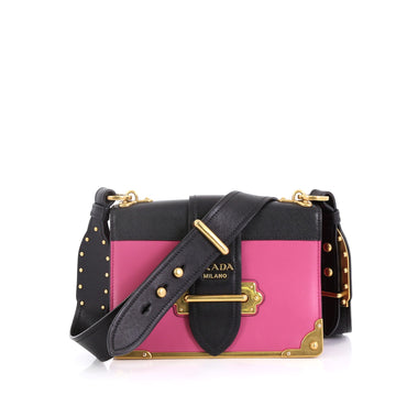 Prada Cahier Crossbody Bag City Calf and Saffiano Leather Small