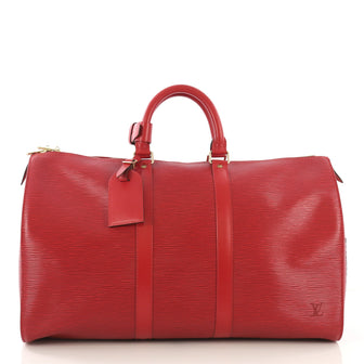 Louis Vuitton Keepall Bag Epi Leather 45 Red 416983