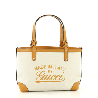Gucci Craft Tote Canvas Small Neutral 4170010