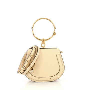 Chloe Nile Crossbody Bag Leather Small Neutral 4170024