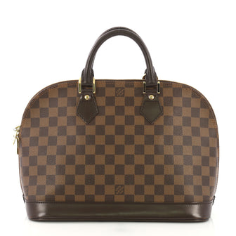 Louis Vuitton Vintage Alma Handbag Damier PM Brown 4170026