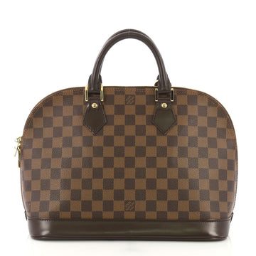 Louis Vuitton Vintage Alma Handbag Damier PM Brown 4170026