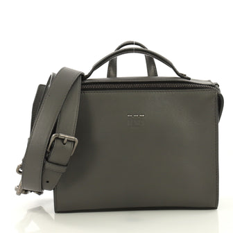 Fendi Messenger Bag Leather Mini Gray 4170028