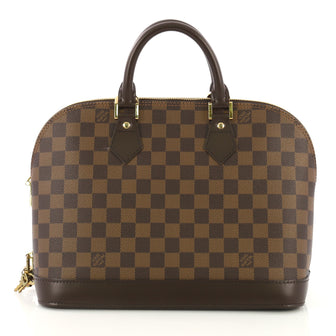 Louis Vuitton Vintage Alma Handbag Damier PM Brown 417002
