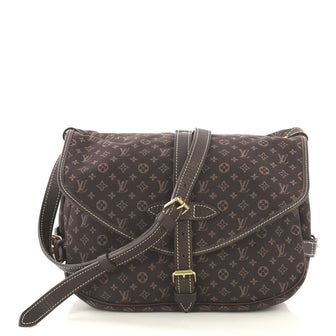 Louis Vuitton Saumur Handbag Mini Lin Brown 4170043