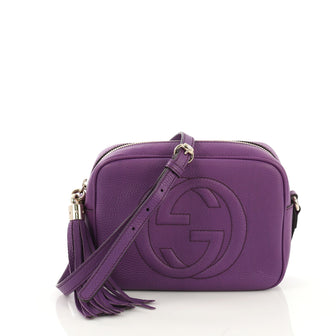 Gucci Soho Disco Crossbody Bag Leather Small Purple 4170046