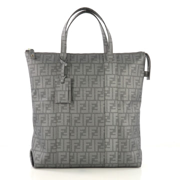 Fendi Shopping Tote Zucca Coated Canvas Tall Gray 4170064