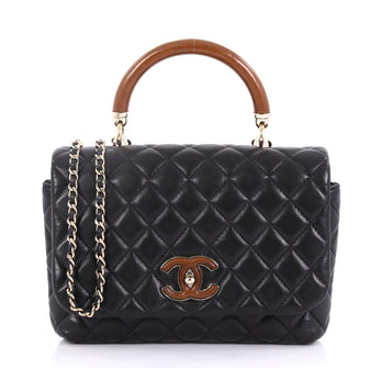 Chanel Knock on Wood Top Handle Bag Quilted Lambskin Mini 4170066