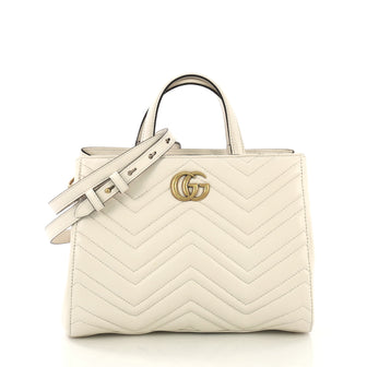 Gucci GG Marmont Tote Matelasse Leather Small Neutral 4170070