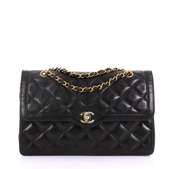 Chanel Vintage Two-Tone CC Flap Bag Quilted Lambskin Medium 4170074