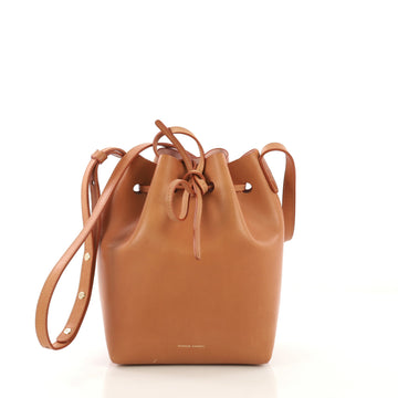 Mansur Gavriel Bucket Bag Leather Mini Brown 417071
