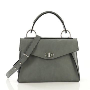 Proenza Schouler Hava Top Handle Bag Nubuck Medium Blue 4171203