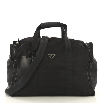 Prada Weekender Duffle Bag Tessuto Large Black 417227