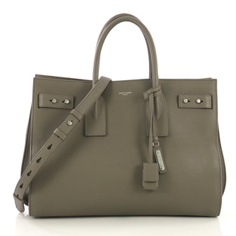 Saint Laurent Sac de Jour Souple Bag Leather Medium Gray 4172315