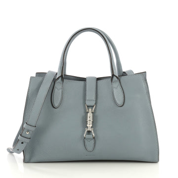Gucci Jackie Soft Tote Leather Small Blue 417291