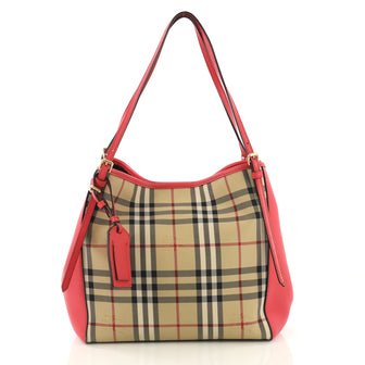 Burberry Canterbury Tote Horseferry Check Canvas and Leather 417295