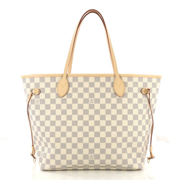 Louis Vuitton Neverfull NM Tote Damier MM White 417351