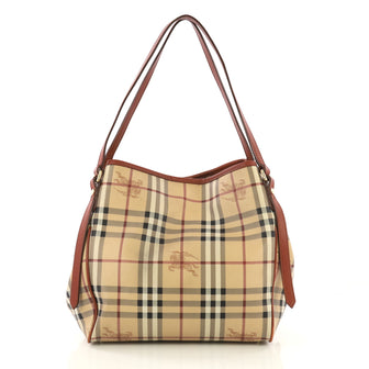 Burberry Canterbury Tote Haymarket Coated Canvas Small 417361