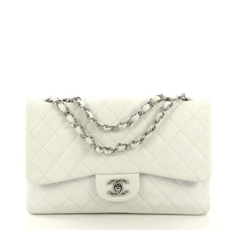 Chanel Vintage Classic Single Flap Bag Quilted Caviar Jumbo 4174901