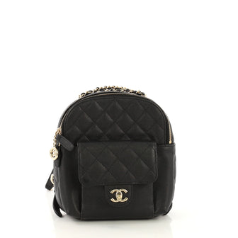 chanel cc day backpack quilted caviar mini Chanel CC Day Backpack Quilted Caviar Mini 41755